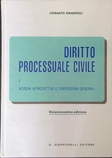 DIRITTO PROCESSUALE CIVILE I