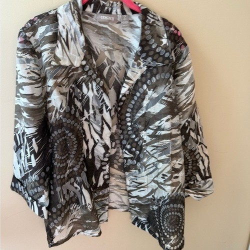 Cardigan chico geo print - chico's,