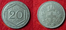 REGNO V.E.III° 20 CENTESIMI 1919 ESAGONO LISCIO SPL NICHELIO