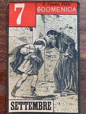 SAN CLAUDIO ABATE, SANTINO del GIORNO DOMENICA 7 SETTEMBRE 1937