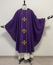 CASULA VIOLA con tre croci - Violet chasuble - Kasel Messgewand
