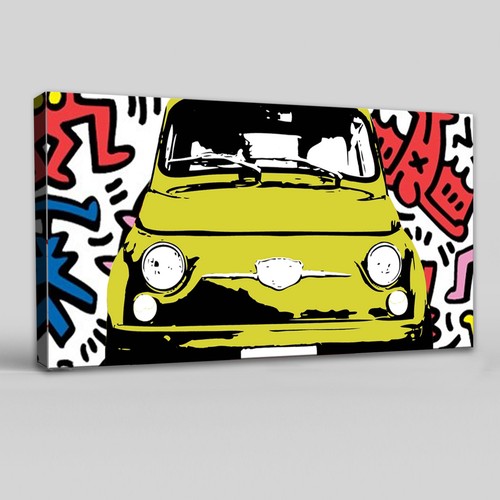 Quadro moderno dipinto mano - quadro,