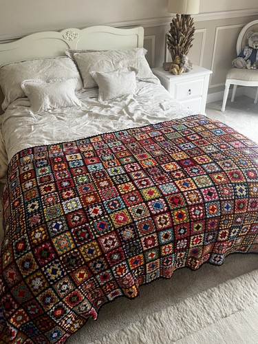 Coperta quadrata vintage fatta
