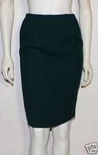Bill Blass gonna crepe verde vintage 8