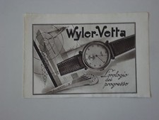 advertising Pubblicità 1942 OROLOGIO WYLER VETTA