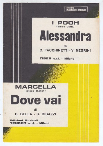 Spartito pooh alessandra - i,