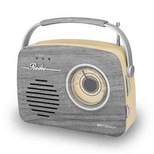 Emerson Radio Retrò Portatile con Batteria Ricaricabile Integrata BT Ingresso USB/AUX