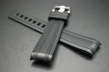 Cinturino in gomma nera 20 mm con fibbia compatibile OMGA seamaster planet ocean watch