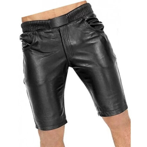 Pantalone corto uomo pelle