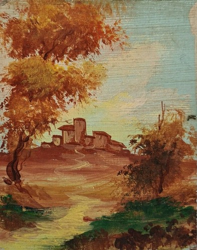 Dipinto paesaggio campagna - dipinto,
