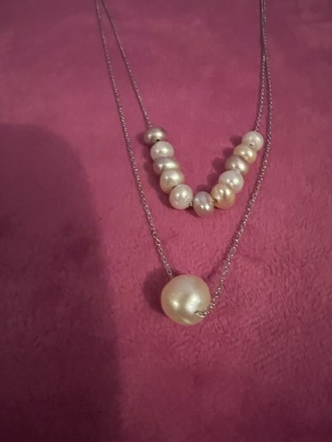 Collana argento con doppia - in,