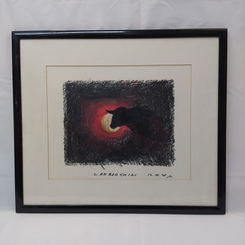 Quadro incorniciato con toro - , e