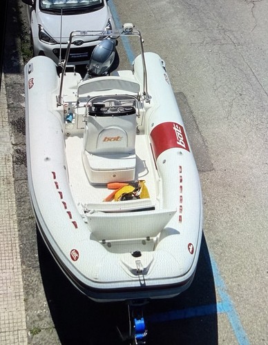 Bat gommone bianco rosso con - bat,