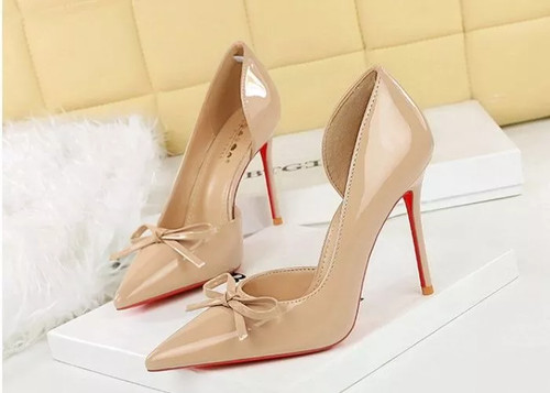 Decolte beige vernice tacco - vernice, 10