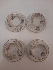 LOTTO 4 TAZZINE CON PIATTINI