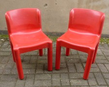 KARTELL 2 SEDIE DESIGN ROSSE