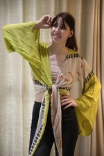 Top avvolgente pura seta