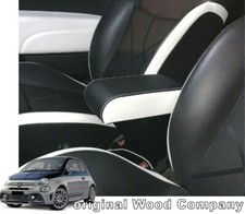 Bracciolo Fiat 500 ABARTH 500 - 595 - 695 Nero Bianco portaoggetti regolabile