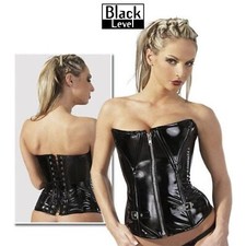 Corsetto in Vinile Nero Lucido