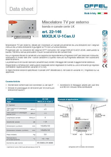 Offel 146miscelatore - offel, 22-146miscelatore