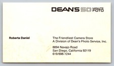 Vintage Business Card Dean's