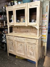 CREDENZA DOPPIO CORPO IN MASSELLO INTEGRA EPOCA XX SECOLO SEMI-RESTAURATA
