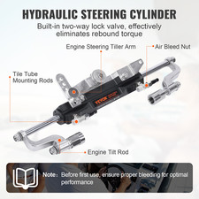 VEVOR Kit Timoneria Idraulica per Fuoribordo Marino Fuoribordo Barche 300HP