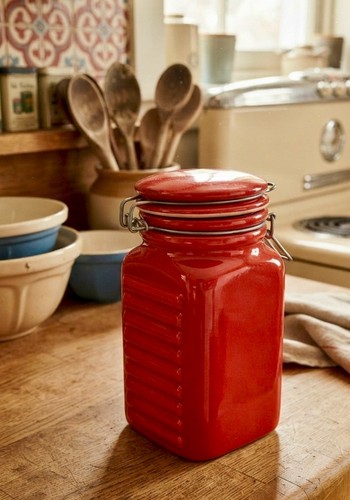 Barattolo ceramica rossa