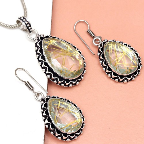 Set orecchini rutilo oro - set, di