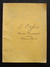 BUCCHI VALENTINIO L'ORFEO DI  CLAUDIO MONTEVERDI 1949   MUSICA