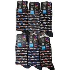 Pack 6 Paia Calze lunghe COVERI Uomo Tg Unica Happy line / 10 ass - Caldo Cotone