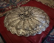 Antico Specchio Da Toilette In argento 800