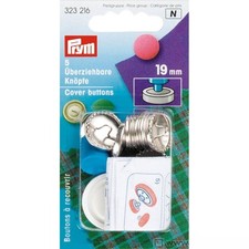 5 BOTTONI DA RICOPRIRE DIAMETRO 19mm CON MACCHINA PER MONTAGGIO PRYM 323216 