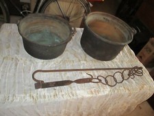 PENTOLONE PAIOLO RAME (  antichi caldari + anelli di attacco al fuoco )