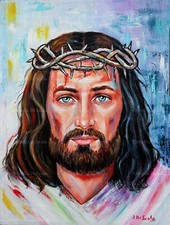 Jesus Acrylic Painting on