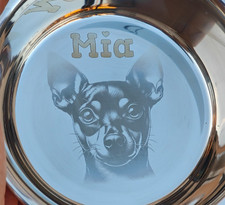 Ciotola per Cani Nome Foto PINSCHER 13 Cm 500 ML  Acciaio Inox Personalizzata