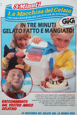 Pubblicità Advertising Italian Ritaglio 1990 MACCHINA DEL GELATO GIG
