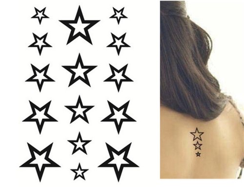 Set tatuaggi temporanei stelle - temporanei,