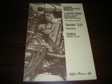 ALFA ROMEO MANUALE ALFA ROMEO SPIDER 2.0 JNIECTION 1983 - O.CONDIZIONI