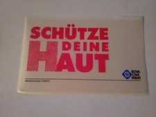 adesivo vintage sticker KLEBER  SCHUTZE DEINE HAUT 