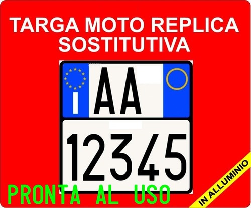 Targa moto provvisoria replica - targa,