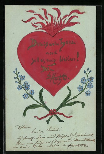 Cartolina artistica dipinta - , a