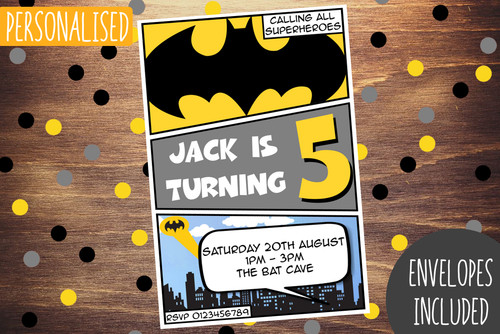 Batman inviti festa - , compleanno