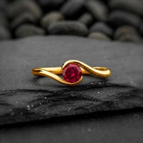 Anello rubino simulato - rubino,