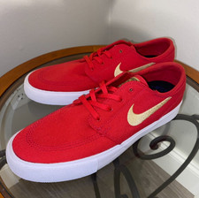 Uomo Taglia 9 US - Nike Stefan Janoski SB Prm - University Red Club Gold - 2019