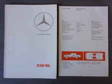 MERCEDES BENZ 230 SL PAGODA orig 1966 USA Mkt Prestige brochure vendita - 230SL