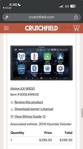 Alpine ilx w650 - 2, din