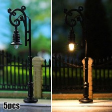 Lampade complete lanterne parco lampade colonna acciaio modello lampioni 5*5pz 5