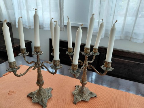 Coppia candelabri fiamme - coppia,