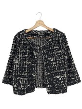 LE STREGHE Cardigan Donna Giacca Taglia IT 42 nero-bianco stile casual